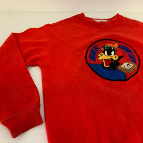 Vintage Jc de Contellojoc Daffy Duck Looney Tunes Sweater Red Size 46 - Picture 2 of 15